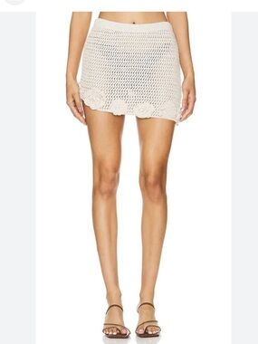 NWT Free people Flora Crochet Mini Skirt